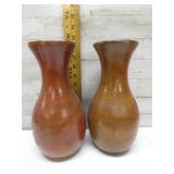 HAND-TURNED WOODEN VASES