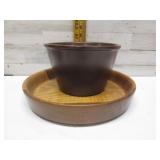 HAND-TURNED WALNUT BOWL - SIGNED