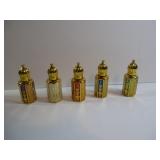 SET OF 5 DECORATIVE ARABIAN-STYLE PERFUME BOTTLES