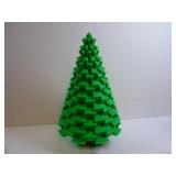 10" GREEN GEOMETRIC CHRISTMAS TREE SCULPTURE