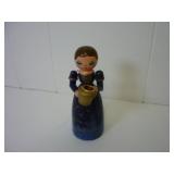 VINTAGE GERMAN WOODEN CHRISTMAS ANGEL FIGURINE