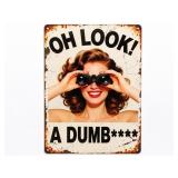 FUNNY OH LOOK A DUMB*** RETRO PIN UP GIRL