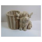 HIGHLAND COW WITH STORAGE CONTAINER - NEW