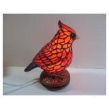 TIFFANY STYLE RED CARDINAL BIRD STAINED GLASS