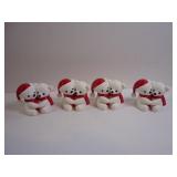 LOT OF 4 3D PRINTED CHRISTMAS HUGGING POLAR BEAR