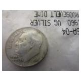 Coin; 1960 VG Silver Roosevelt Dime