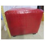 Furniture; retro red great shape ottoman; pick up