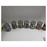 (7) Pinnacle empty card collector cans from