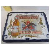 Vintage Anheuser-Busch Advertisement tin w / 2