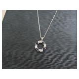 Genuine .925 Silver & Gemstone Pendant w/ 18'Chain