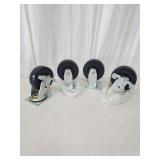 Set of 4 new super duty 5' Locking Casters