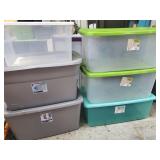 6 count Large Storage containers w/ Lids