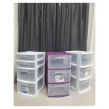 Set of 3 clear Drawer chest
