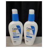 2 count new Cerave Facial moisturizing Lotion