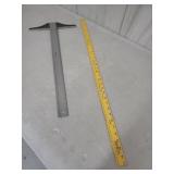 36' metal T~square + 24' metal Ruler