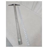 2 count 36' metal T~square & Ruler