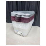 8 count like new clear storage Boxes w/ Lids