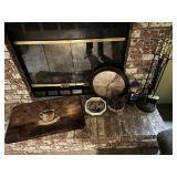 Mat-FP Tools and decor on bsmt FP hearth