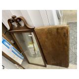Vintage deco mirror & shelves
