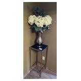 Brass Stand & Faux Plant