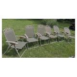6 Folding Lawn Chairs-like new
