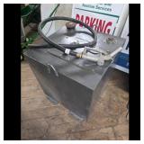 Vintage Metal Fuel Tank with Hose and Nozzle