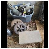 Lot of Assorted Tools and Parts: Air Compressor Pa
