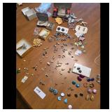 Assorted Vintage Jewelry Lot - Brooches, Earrings,