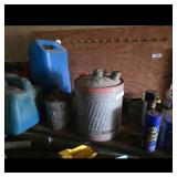 Vintage Metal Gas Can & Plastic Fuel Cans Lot