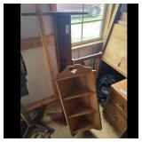 Vintage Wooden Corner Shelf and Wall Rack Set