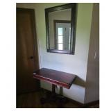 Antique Mahogany Console Table with Drawer and Orn