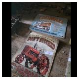 Farmall Tractor Tin Signs Lot of 2 Vintage Style A
