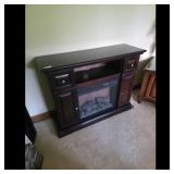 Dark Cherry Electric Fireplace Entertainment Cente