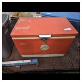 Vintage Coleman Cooler Orange & White Buffalo Bill
