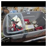 Assorted Hardware Lot: Locks, Fasteners, and Light