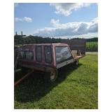 Wooden bed hay wagon - no contents