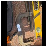 Vintage C-Clamp and Level Lot