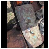 Vintage Industrial Metal Box with Assorted Brass F