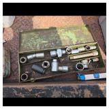 Vintage Socket Wrench Set with Metal Box
