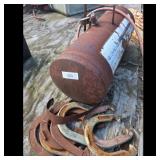 Vintage Air Compressor Tank and Horseshoes Lot