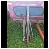 Lot of Vintage Farm Tools - Hoes, Rakes, and Handl