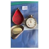 Pocket Watch and Case (face has damage)