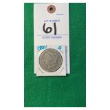 1881 O Morgan Silver Dollar