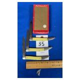 3 Kutmaster 1blade knives