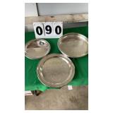 1  silver tray, 1 Silver LB platter and 1 serving