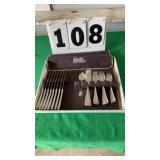 8 place setting knives, forks, spoons etc.