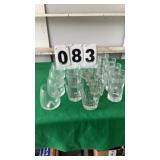 15 assorted glasses