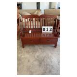 Wood bench with 2 drawers 48ï¿½ wide x 18ï¿½
