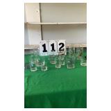 25 plus assorted glasses
