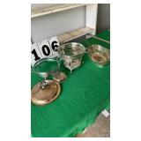 vintage silver-plated chafing dish, 6 silver